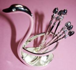 Manufacturers Exporters and Wholesale Suppliers of Silver Show Piece With Six Spoons New Delhi Delhi